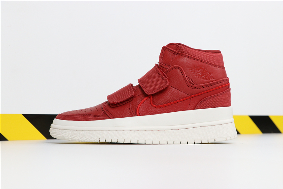 The Air Jordan 1 High Double Strap Gets Done In Bright Red •