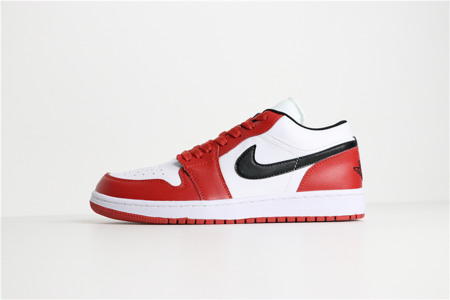 red and white jordans 1 low