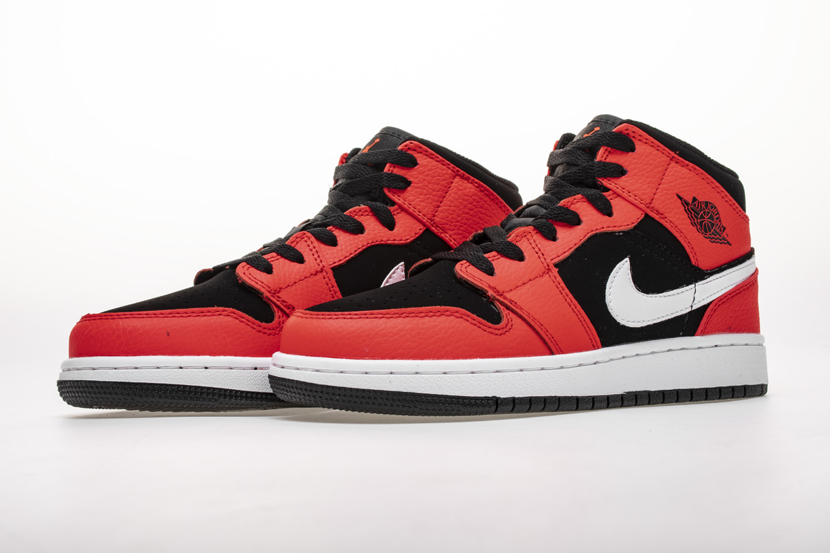 air jordan 1 mid black infrared 23 white