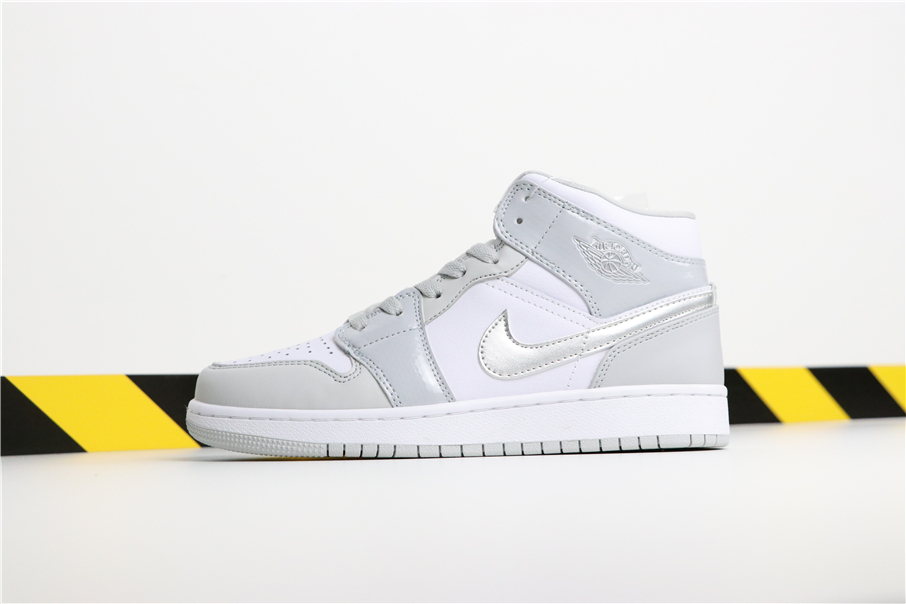 jordan 1 mid white grey