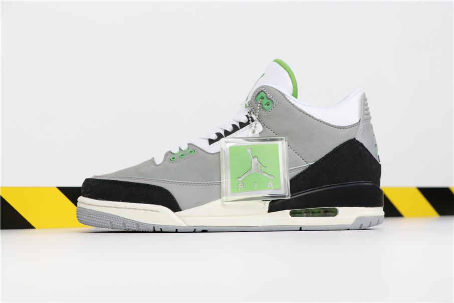 jordan 3 grey green