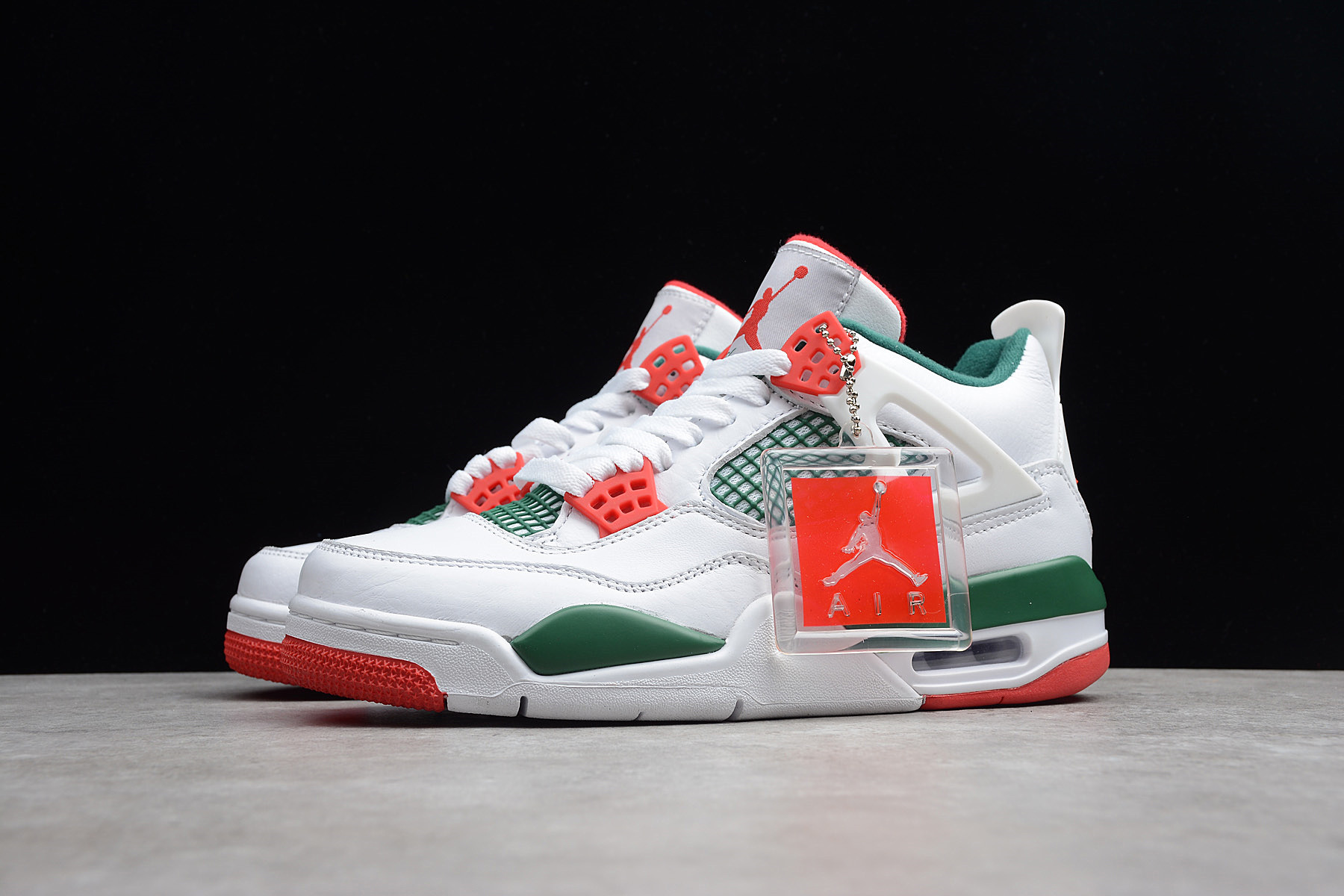 jordan 4 white and green