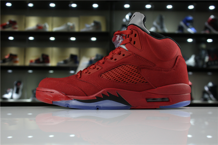 jordan 5 red suede mens