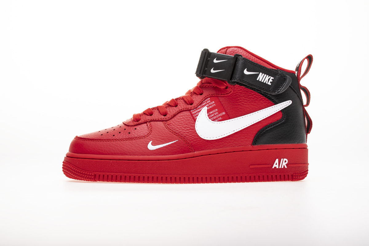 Nike Air Force 1 Mid 07 LV8 University Red Black White 804609-605 – Men ...