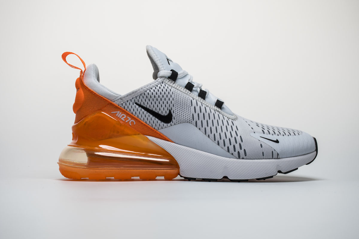 nike air max 270 orange and black