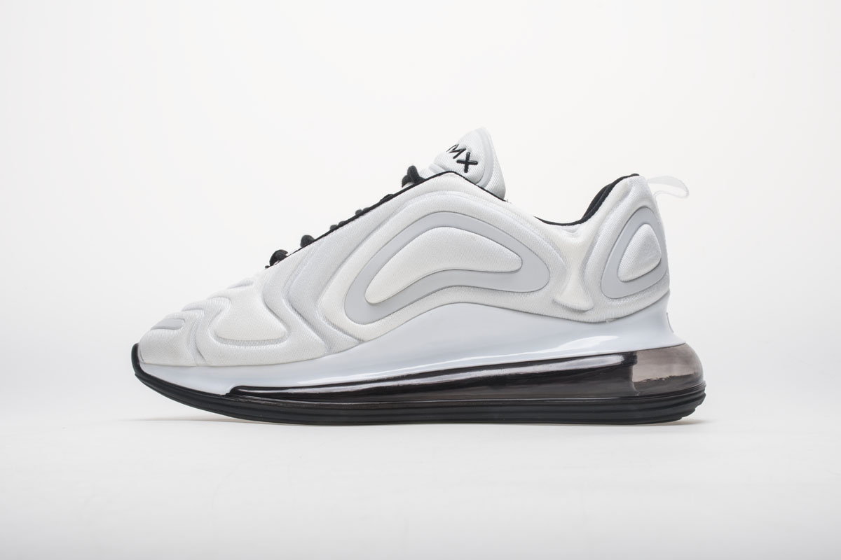 white and black air max 720