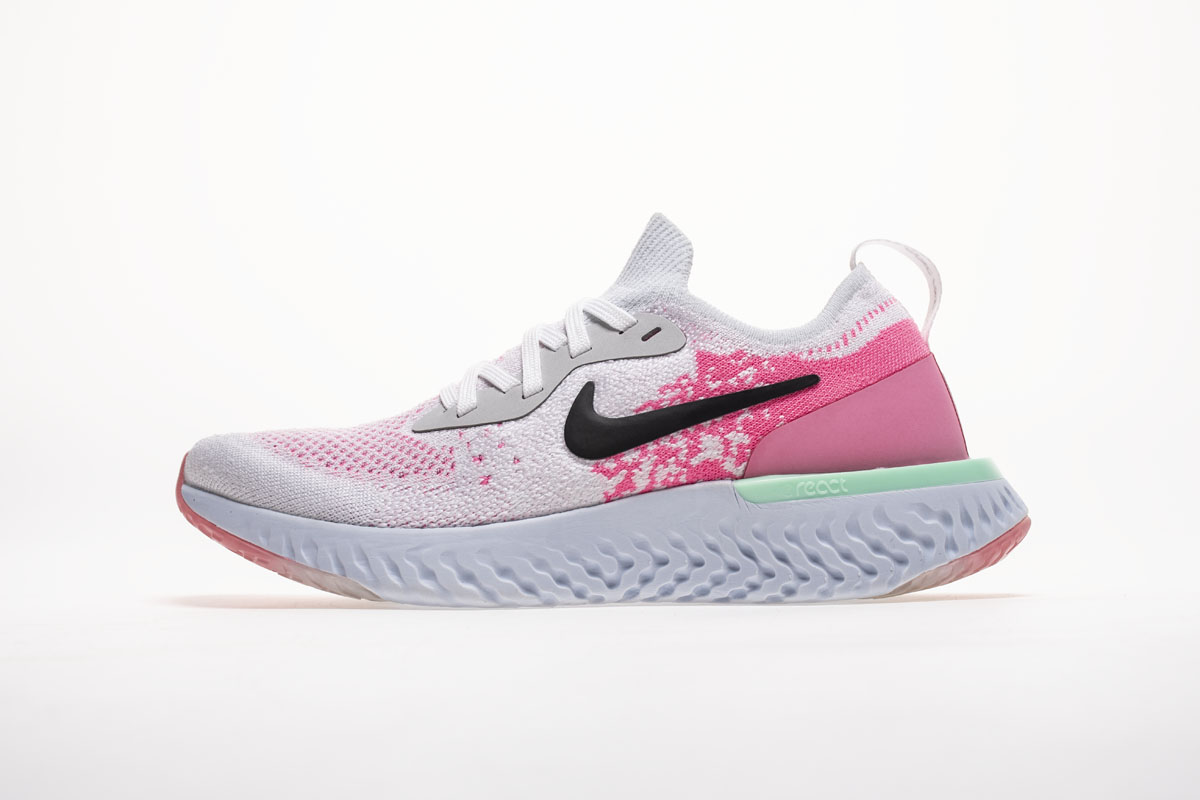 nike epic react flyknit pink mens