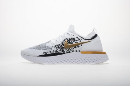 nike epic react white gold