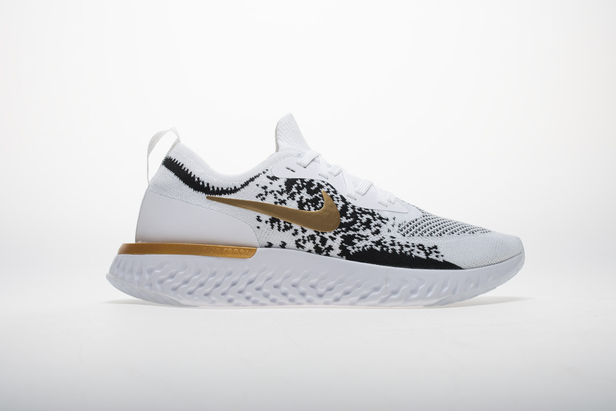 nike epic react flyknit white gold