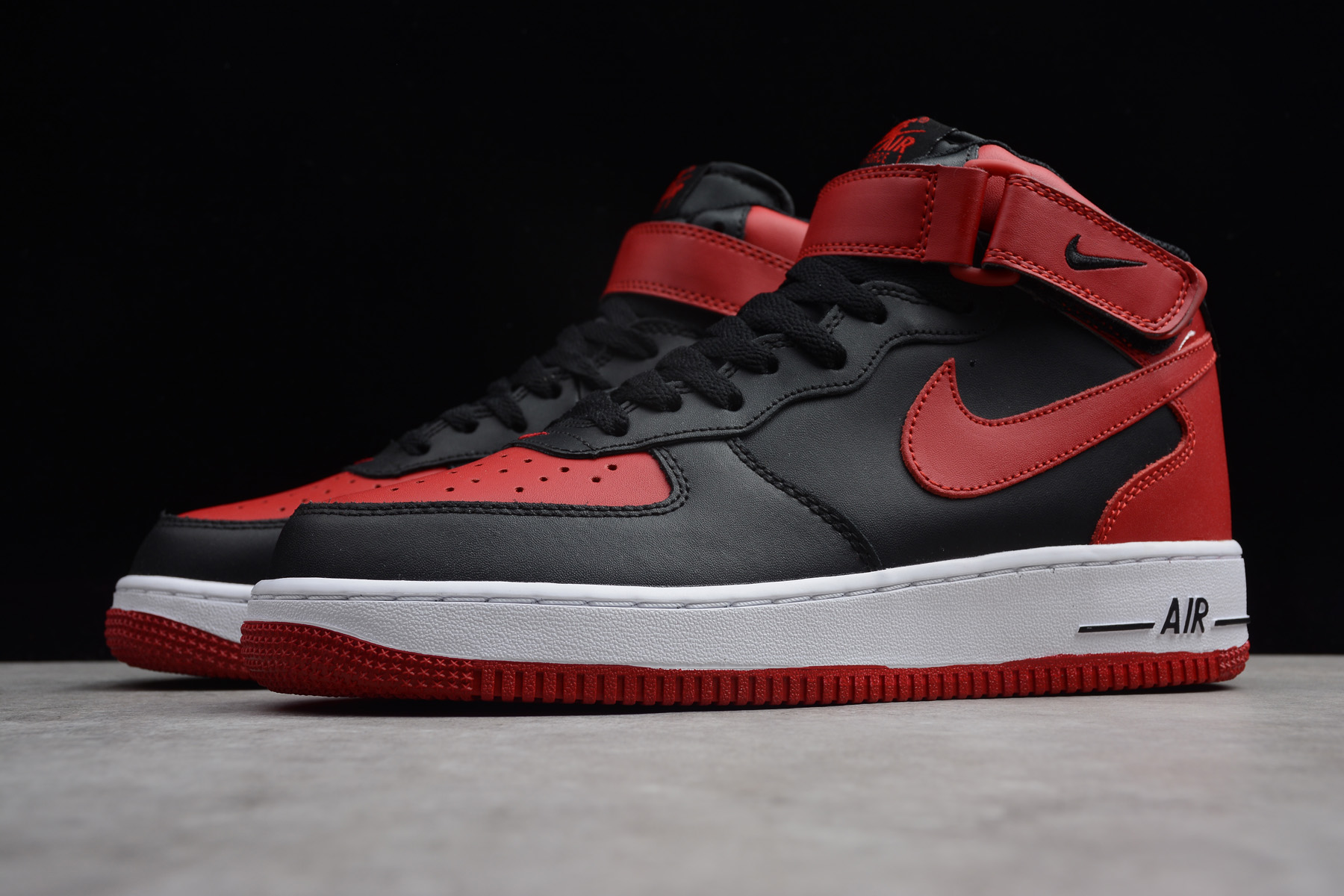 nike air force 1 high red and black