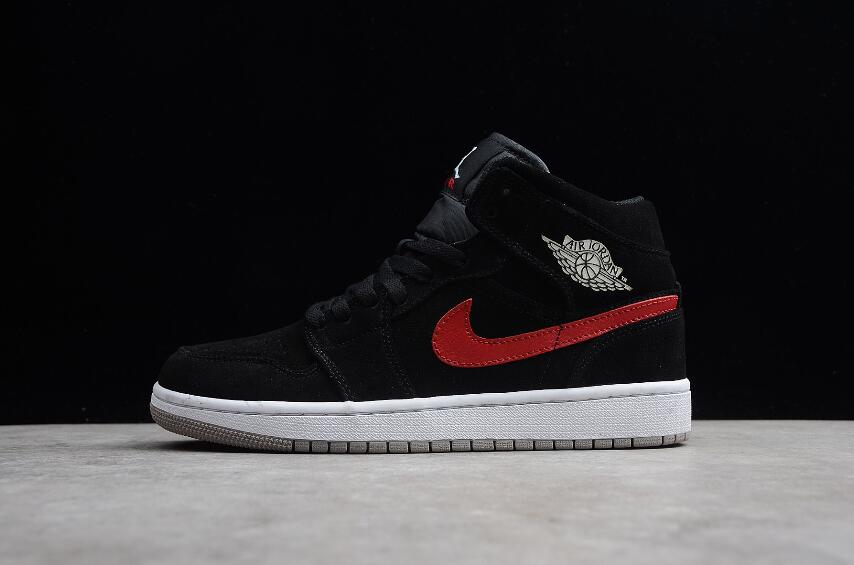 air jordan 1 black with red swoosh