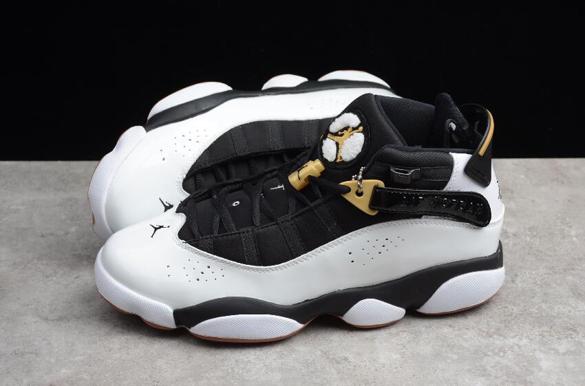 Air Jordan 6 Rings GG White Black Metallic Gold 323399-100 – Men Air Shoes