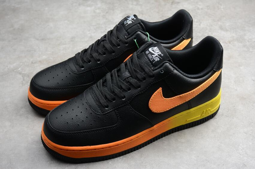 black yellow and orange air force 1