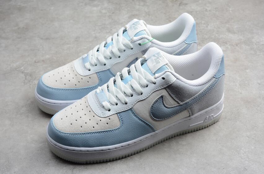 Nike Air Force 1 07 Light Blue White AO2425-400 – Men Air Shoes