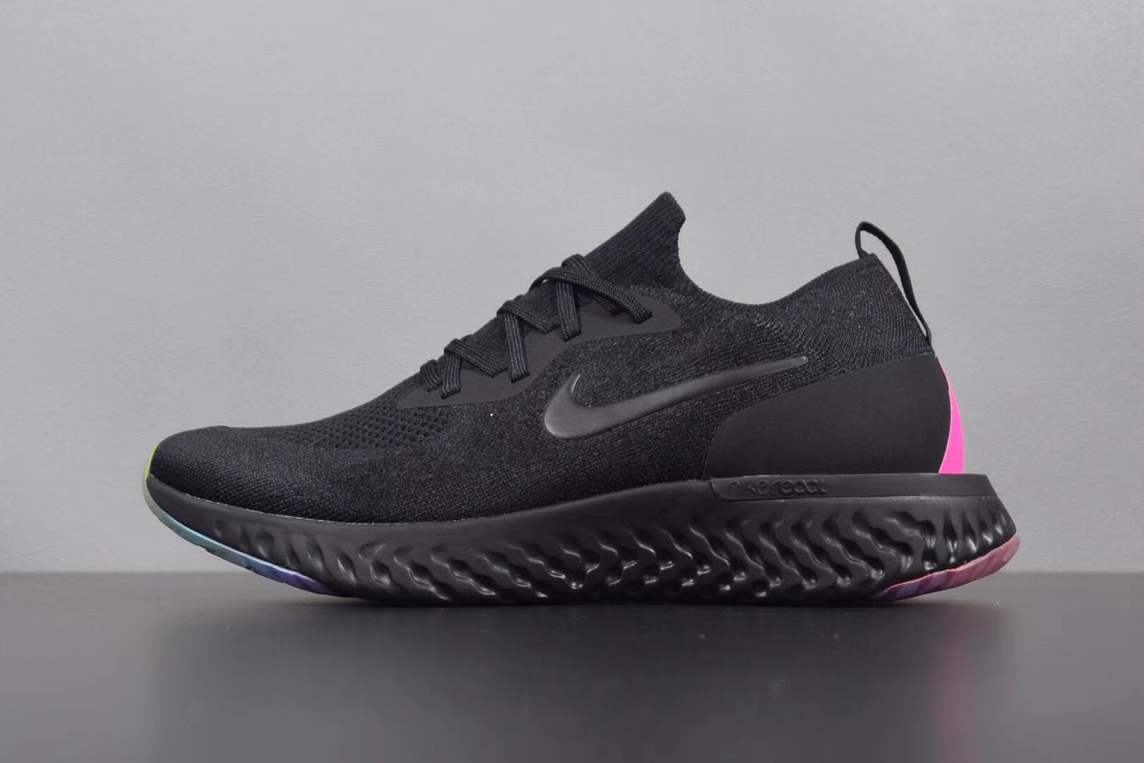 nike react pink black