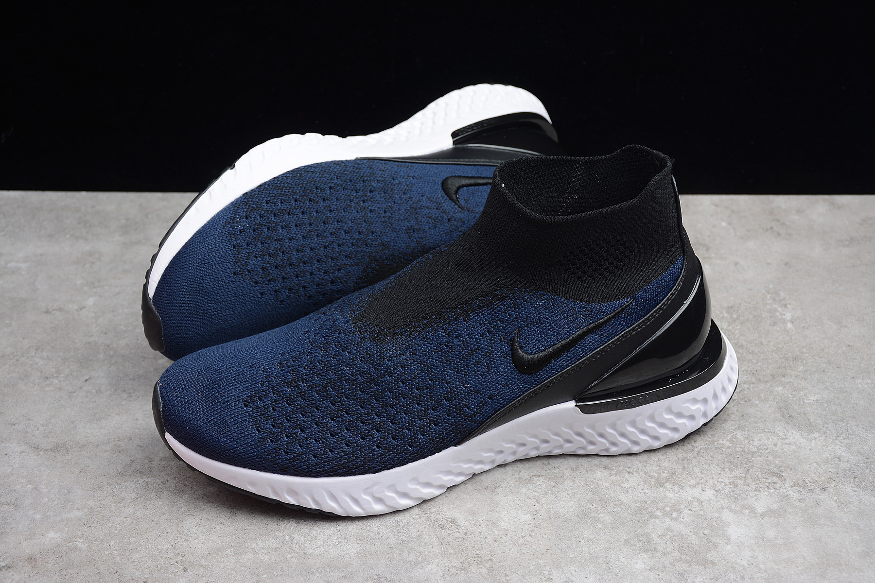 Nike Rise React Flyknit Dark Blue White AV5554-005 – Men Air Shoes