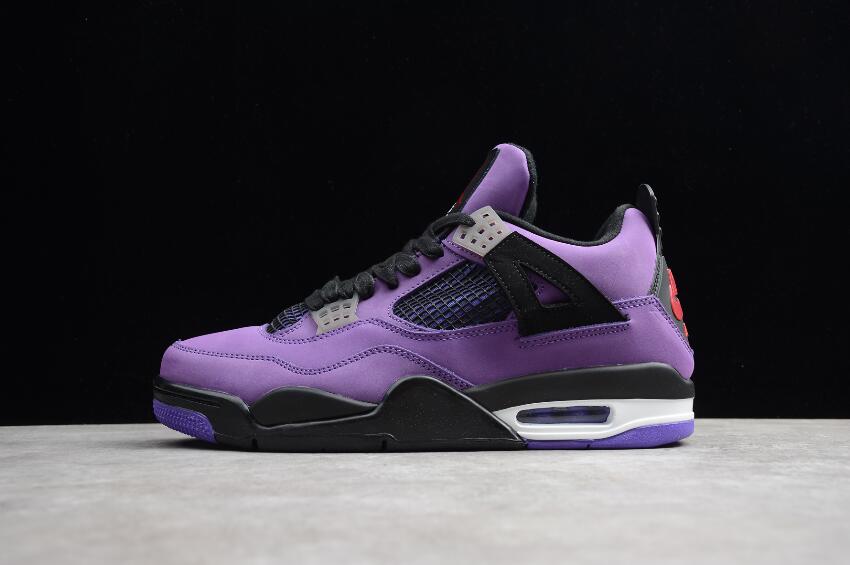 jordan retro 4 black and purple