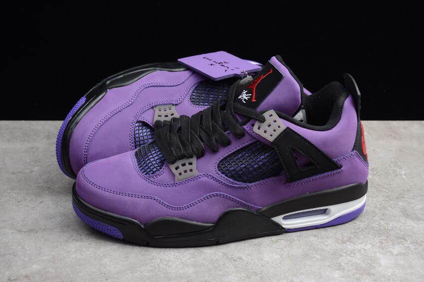 Air jordan 4 on sale purple travis scott