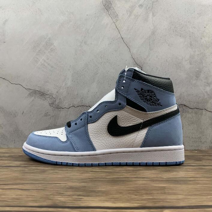 2021 Air Jordan 1 Retro High OG White Black University Blue 555088-134 ...