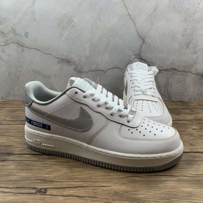 Latest Nike Air Force 1 07 White Metallic Silver Sail DC5209-100 Shoes ...