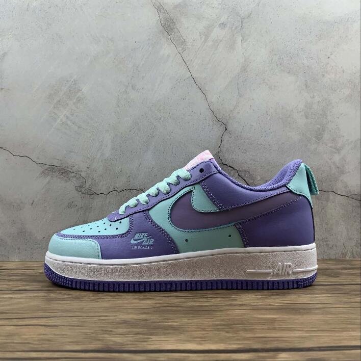nike air force 1 purple green