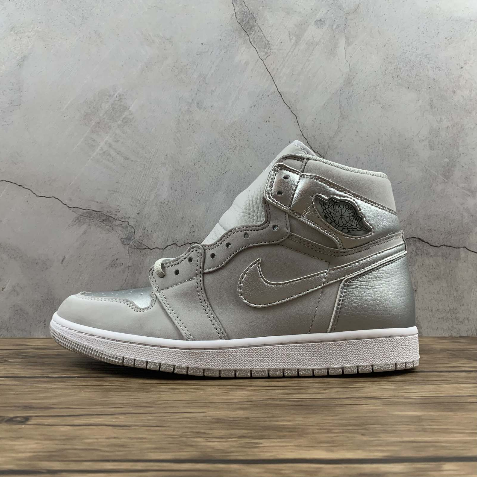 DC1788-029 Air Jordan 1 High Zoom R2t Silver Grey White Sneakers – Men ...