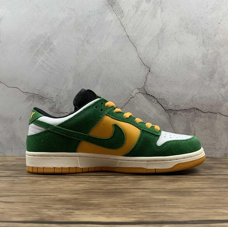 Nike Sb Dunk Low Pro 804292-132 Green Yellow White Sneakers – Men Air Shoes