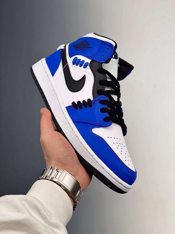 2021 Cheap Deal Air Jordan 1 Mid SE Game Royal Black White CV0152-401 ...