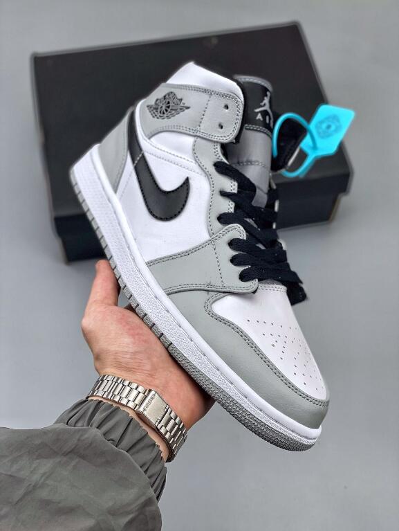 2021 Perfect Outlet Air Jordan 1 Mid Light Smoke Grey Basketball ...