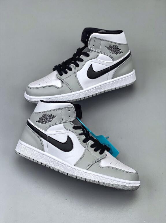 2021 Perfect Outlet Air Jordan 1 Mid Light Smoke Grey Basketball ...