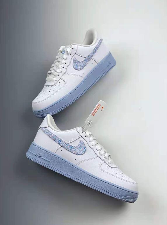 CZ0377-100 Fashion Sell Nike Air Force 1 White Hydrogen Blue Laser Blue ...