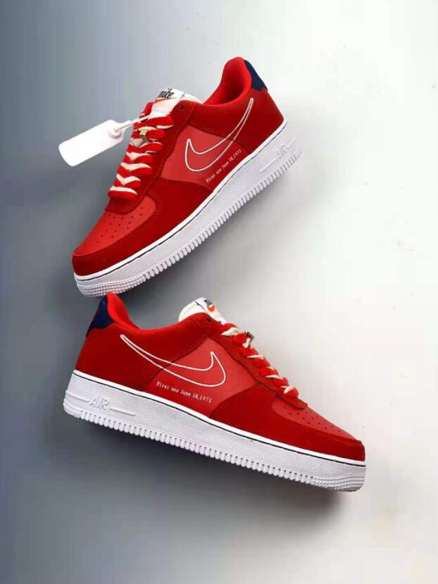 Nike Air Force 1 07 Lv8 DB3597-600 Red Blue Gold – Men Air Shoes