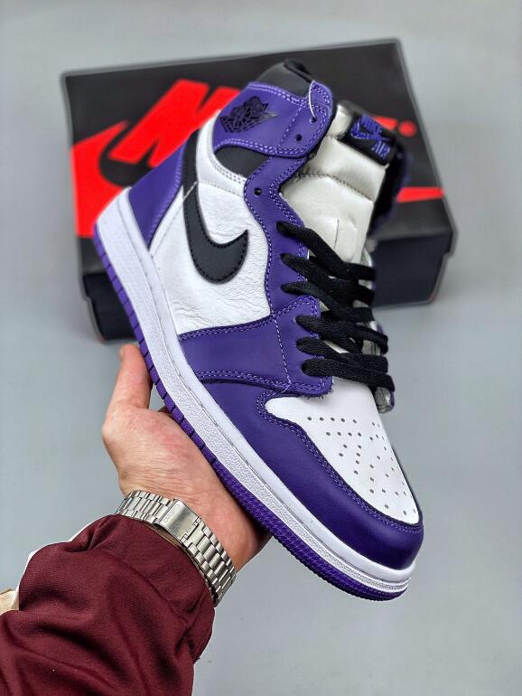 Jordan 1 Retro High Court Purple White Men's - 555088-500 - US