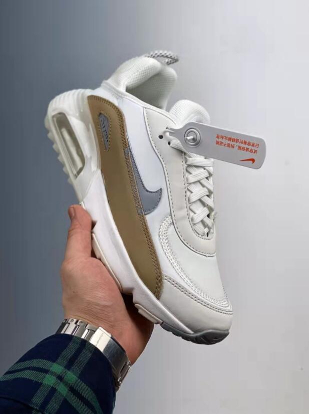 Nike Air Max 90 Summit White Wolf Grey Rattan White (Women's)
