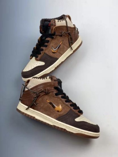 Nike Dunk High Pro QS CZ8125-200 Beige White Mustang Brown – Men Air Shoes