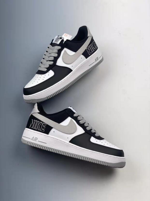 Pre-owned Nike Air Force 1 '07 Lv8 White Black Olive Double Swoosh Ct2300- 300 Men Sz 8