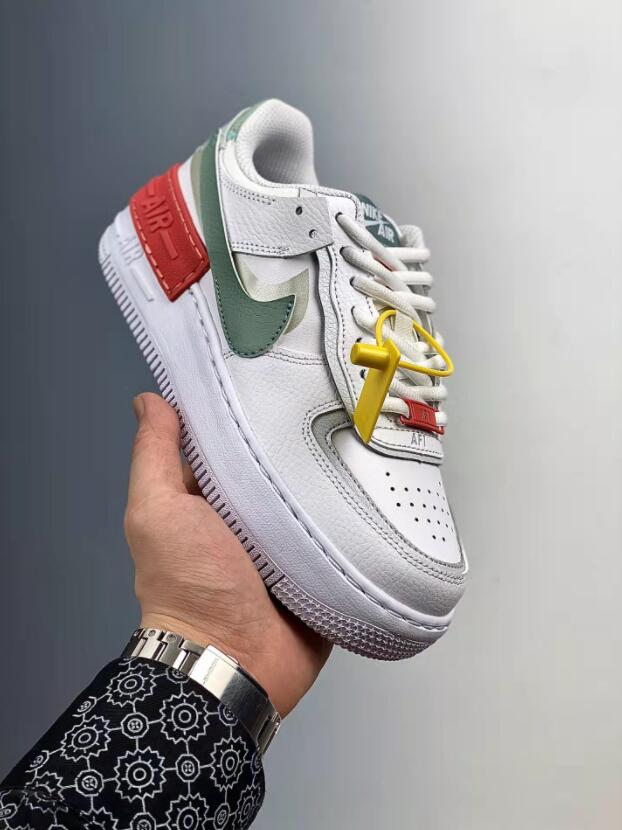 Nike Women's Air Force 1 Shadow White/Aurora Green - CZ7929-100